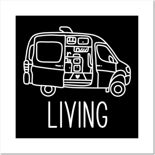 Minimalist sprinter van conversion Posters and Art